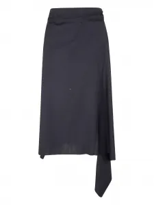Юбка асимметричного кроя Ann Demeulemeester, черный