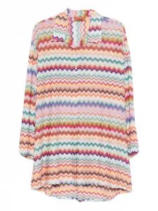 Рубашка с узором "елочка" Missoni, нейтральный