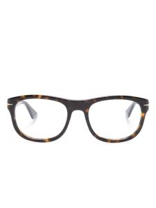 Montblanc очки в круглой оправе черепаховой расцветки, коричневый