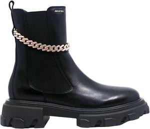 Женские кожаные ботильоны JATAREA - стильный каблук-блок - удобные ботинки для женщин - мягкая стелька для комфорта - прочный и универсальный дизайн, Jatarea Parul Black