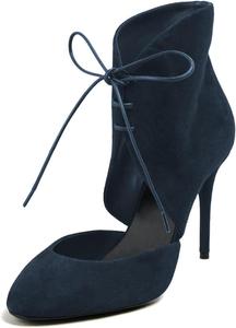 Женские модные ботильоны Pazzion с вырезами, туфли на высоком каблуке-стилетто, шнуровка, закрытый миндалевидный носок, ботинки до щиколотки для вечеринок и коктейлей, размеры 4-16 US, Navy