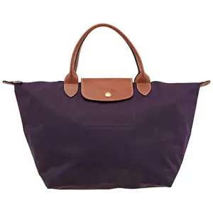 LONGCHAMP Сумка Le Pliage из телячьей кожи с канвой и кожаным канво