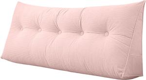 Generic Подушка-валик для изголовья кровати с несъемным чехлом Pink