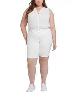 Джинсовые шорты Briella Roll Cuff Plus Size NYDJ, белый