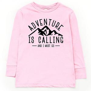 Футболка с длинным рукавом Adventure is calling and i must go The Juniper Shop, Pink