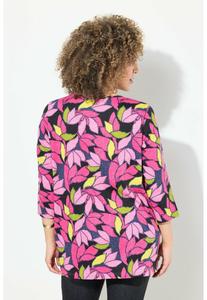 Топ с длинными рукавами 3/4 SLEEVE V-NECK LEAF Ulla Popken, розовый