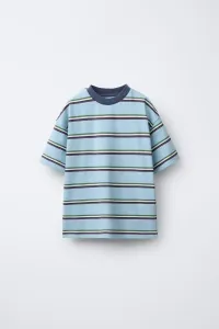 Футболка с полосатым принтом Zara, синий