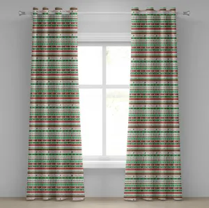 Рождественская штора на люверсах ABAKUHAUS, с рождественской надписью Счастливого Рождества, декоративная кайма на религиозную тему, 2-панельные декоративные шторы, 280 см x 225 см, цвет: яблочно-зеленый, белый Abakuhaus