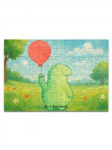 Mr. & Mrs. Panda Дизайн воздушного шара в виде черепахи-пазла без надписи, белый