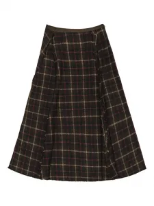 Юбка А-силуэта в клетку Bimba Y Lola, зеленый