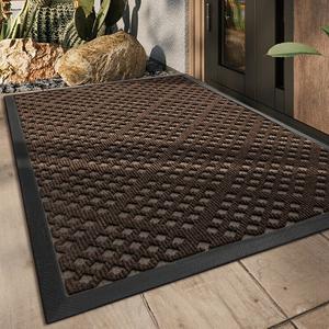 Dajiang Ковер 60x90 см для прихожей/крыльца, грязеотталкивающий, износостойкий, Villa-Mi Brown
