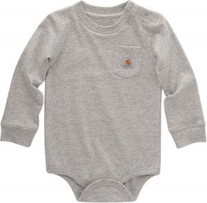 Carhartt боди с длинным рукавом и карманом, Grey Heather