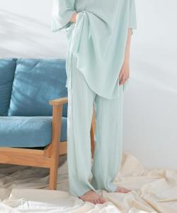 Хлопковые плиссированные брюки Kbf, цвет Mint