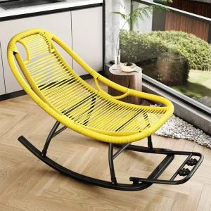 Fantasy Кресло-качалка раскладное для сна, модель h-shaped rocker, желтое