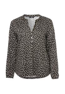 Блузка с длинными рукавами Женственная блузка с длинными рукавами и точечным узором по всей поверхности frapp, цвет Olive Offwhite