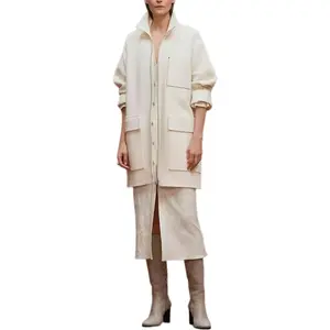 HERMES Белое женское пальто, White