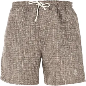 Шорты для плавания с принтом Brunello Cucinelli, бежевый