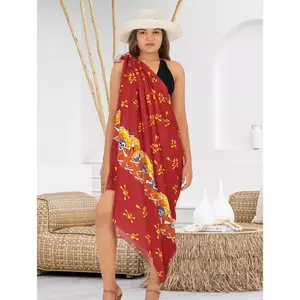 HAPPY BAY Женская пляжная одежда Бикини-накидка Купальный костюм Хэллоуин Череп Юбка Пляжные накидки Парео Накидки Юбки Накидка Один размер Карибские пираты, красный