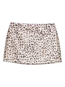 Мини-юбка с леопардовым принтом P.A.R.O.S.H., нейтральный
