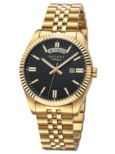 Regent Мужские наручные часы, золотисто-черные
