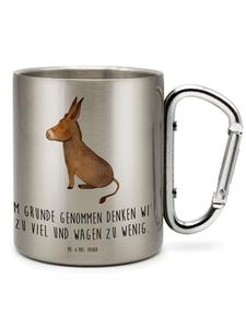 Термокружка для кофе "Осел" с надписью в серебре Mr. & Mrs. Panda