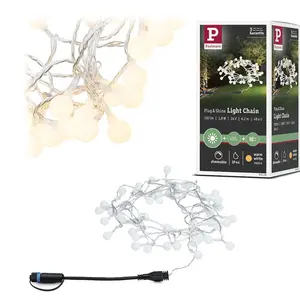 Светодиодная гирлянда Plug & Shine IP44 5м 24В 3000К 48x2лм 1 шт., с пламенем Paulmann, черный