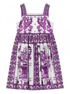 Dolce & Gabbana Kids платье с графичным принтом, белый