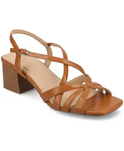 Женские босоножки Shyla на квадратном каблуке Journee Collection, коричневый