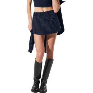 Повседневная короткая юбка женская Alo Yoga, синий/темно-синий/слоновая кость