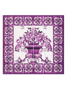 Dolce & Gabbana шарф с принтом Maiolica, фиолетовый