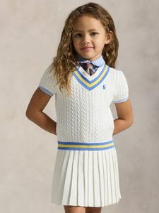 Детское платье-джемпер Polo Kids в полоску Cricket из хлопка Ralph Lauren, White/Blue
