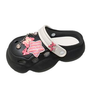 NANJIREN Клоги женские черно-белые, цвет Black White