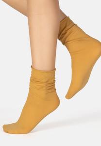 Носки Calzitaly LOOSE TOP 40 DEN, Cream Gold Mint Green Cognac Navy/Ochre