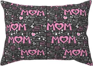 Pevtufa Подушка Lovely Mom Ever Print с наволочкой на молнии Lovely Mom Ever