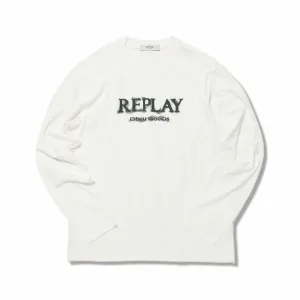 Футболка с длинным рукавом и логотипом REPLEY.