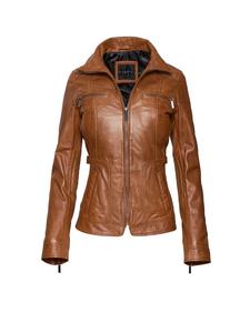 Bugatti Кожаная куртка коньячного цвета