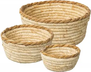 Декоративная миска для дома Creativ "миска", (набор, 3 шт.) Creativ home Ø 25 см, цвет natur