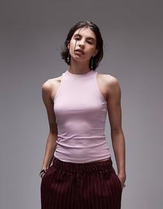 Облегающий топ Topshop розового цвета