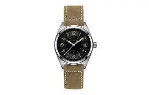 Hamilton Часы Khaki Field Quartz H68551833, Black Dial Gray Strap