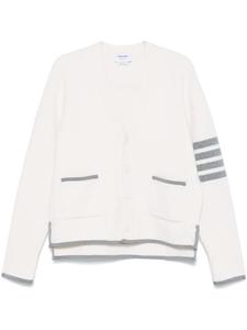 Thom Browne кардиган с полосками 4 Bar, белый