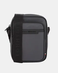 Мини-репортер мужская сумка через плечо из переработанного полиэстера с внешним карманом Tommy Hilfiger, серый