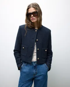 Женская куртка с воротником-стойкой Tintoretto, темно-синий