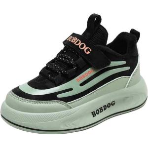 Модные детские низкие кроссовки с амортизацией и антибликовым покрытием Bobdog, xyy-s429-2 черный зеленый (thin cotton)
