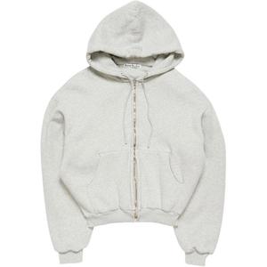 Толстовка с капюшоном на молнии FW25 для женщин Acne Studios, серый