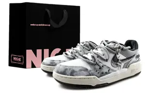 Nike Полноразмерная амортизация Low top кроссовки для скейтбординга мужские Gray White