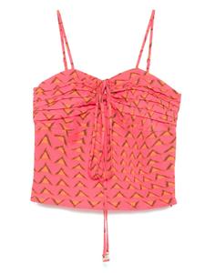 Scotch & Soda топ из сирсакера, розовый