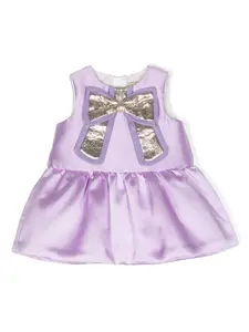 Атласное платье с бантом Hucklebones London, фиолетовый