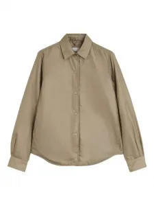 Дутая рубашка на пуговицах Aspesi, бежевый