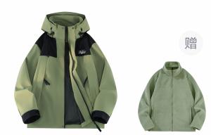Куртка женская с капюшоном Moderate WARRIOR, cedar зеленый (3-in-1 polar fleece liner)