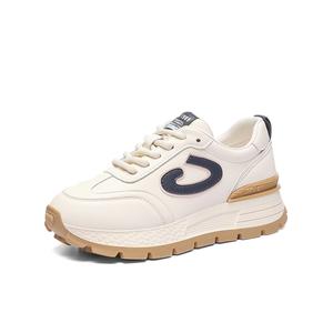 Скользоустойчивые легкие повседневные туфли на низком ходу с эффектом увеличения роста Women's Golden Silk Rabbit, бежево-красный